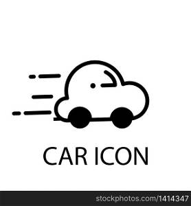 Car flat icon vector eps10, Car smile logo design simple