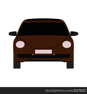 Car front view transportaion style. Flat vector isolated icon