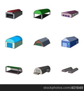 Car garage icons set. Cartoon illustration of 9 car garage vector icons for web. Car garage icons set, cartoon style