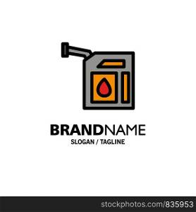 Car, Gas, Petrol, Station Business Logo Template. Flat Color