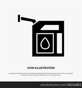 Car, Gas, Petrol, Station solid Glyph Icon vector