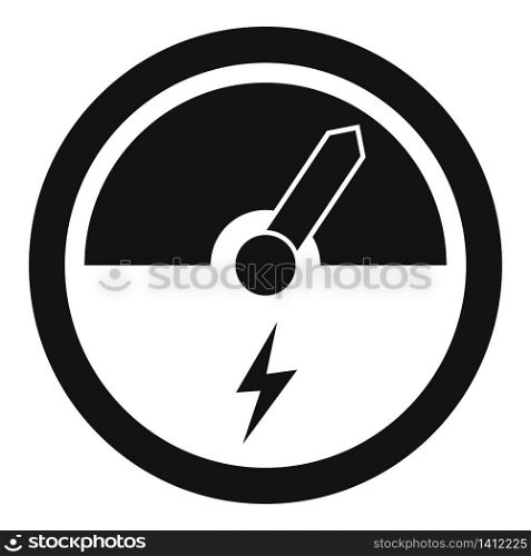 Car gauge energy icon. Simple illustration of car gauge energy vector icon for web design isolated on white background. Car gauge energy icon, simple style