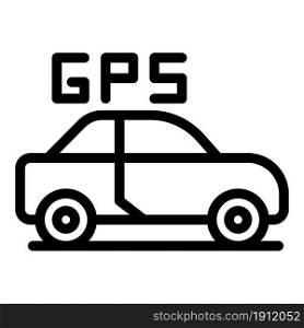 Car gps icon outline vector. City navigation. Smart vehicle. Car gps icon outline vector. City navigation