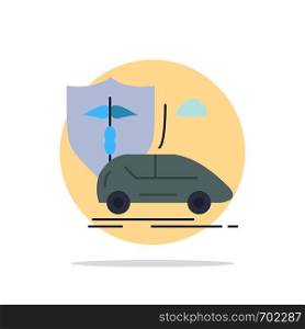 car, hand, insurance, transport, safety Flat Color Icon Vector