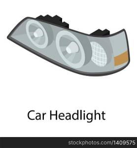 Car headlight icon. Isometric of car headlight vector icon for web design isolated on white background. Car headlight icon, isometric style