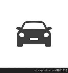 Car icon. Auto vehicle isolated. Transport icons. Automobile silhouette front view. Sedan car, vehicle or automobile symbol on white background