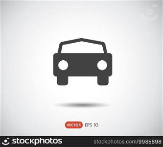 Car icon, Flat logo Vector illustration
