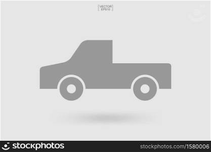 Car icon. Logistics truck icon. Delivery service car symbol. Vector illustration.