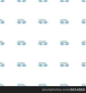 Car icon pattern seamless white background Vector Image