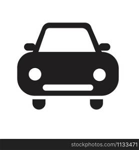 car icon vector silhouette isolated on white background eps 10