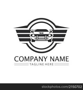 Car icons and vector logo automobiles for travel truck bus and other transport vector signs design illustration