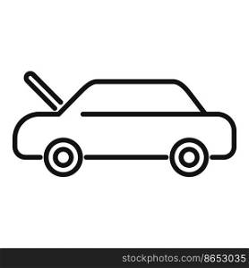 Car in service icon outline vector. Auto part. Repair automobile. Car in service icon outline vector. Auto part