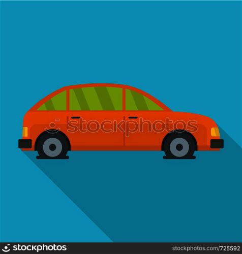 Car in water icon. Flat illustration of car in water vector icon for web. Car in water icon, flat style