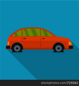 Car in water icon. Flat illustration of car in water vector icon for web. Car in water icon, flat style
