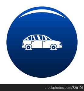 Car in water icon. Simple illustration of car in water vector icon for any design blue. Car in water icon vector blue