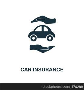 Car Insurance creative icon. Simple element illustration. Car Insurance concept symbol design from insurance collection. Can be used for mobile and web design, apps, software, print.. Car Insurance icon. Line style icon design from insurance icon collection. UI. Illustration of car insurance icon. Pictogram isolated on white. Ready to use in web design, apps, software, print.