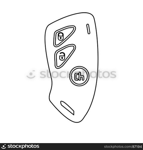Car key and of the alarm system black icon .