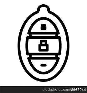 Car key parking icon outline vector. Space zone. Traffic place. Car key parking icon outline vector. Space zone