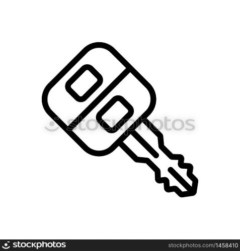 car key with remote control icon vector. car key with remote control sign. isolated contour symbol illustration. car key with remote control icon vector outline illustration