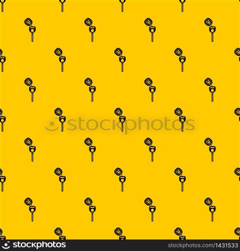 Car key with remote control pattern seamless vector repeat geometric yellow for any design. Car key with remote control pattern vector
