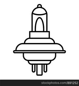 Car light bulb icon. Outline car light bulb vector icon for web design isolated on white background. Car light bulb icon, outline style