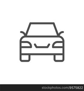 Car line icon vector image