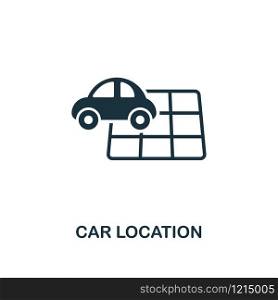 Car Location icon. Premium style design from collection. UX and UI. Pixel perfect car location icon for web design, apps, software, printing usage.. Car Location icon. Premium style design from icon collection. UI and UX. Pixel perfect Car Location icon for web design, apps, software, print usage.
