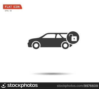 Car lock Icon, Vector illustration eps