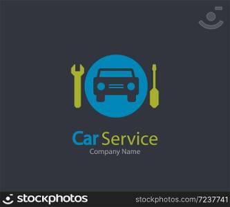 Car logo service icon, Auto Repair, Flat Maintenance logo design Vector illustration