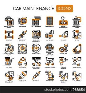 Car Maintenance , Thin Line and Pixel Perfect Icons