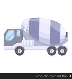Car mixer truck icon cartoon vector. Cement concrete. Building mix. Car mixer truck icon cartoon vector. Cement concrete