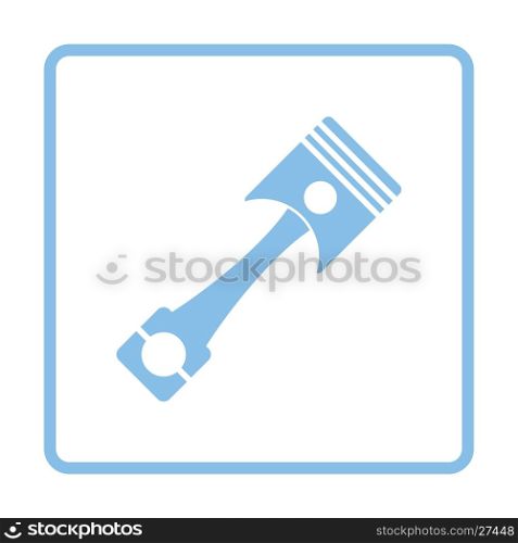Car motor piston icon. Blue frame design. Vector illustration.