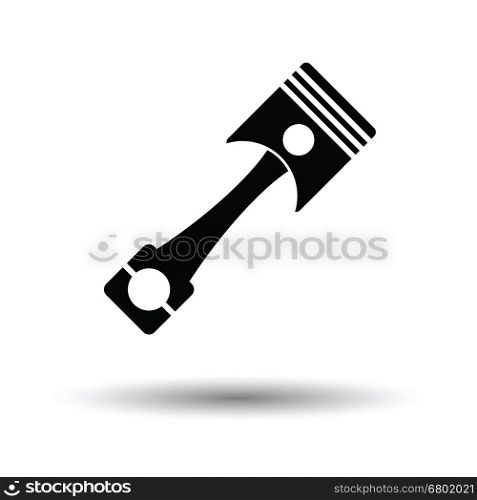 Car motor piston icon. White background with shadow design. Vector illustration.