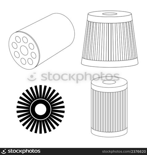 car oil filter icon vector illustration symbol design