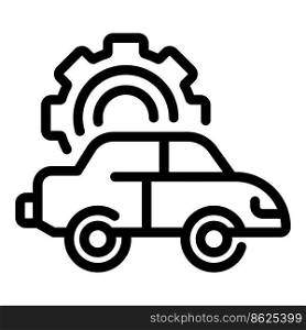 Car overview icon outline vector. Business data. Economic result. Car overview icon outline vector. Business data