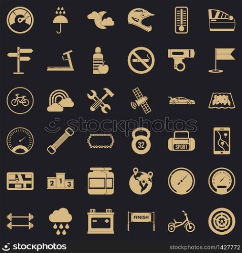 Car owner icons set. Simple set of 36 car owner vector icons for web for any design. Car owner icons set, simple style
