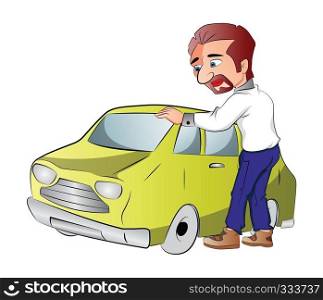 Car Owner, vector illustration
