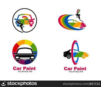 car paint logo icon illustration vector design