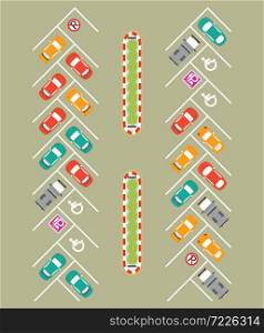 Car park, parking lot , parking zone conceptual Vector Illustration.