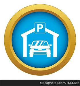Car parking icon blue vector isolated on white background for any design. Car parking icon blue vector isolated