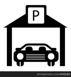 Car parking icon. Simple illustration of car parking vector icon for web. Car parking icon , simple style