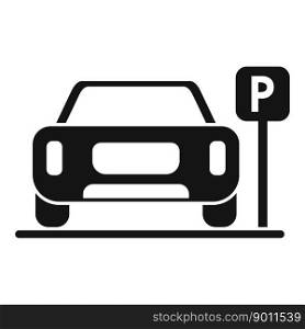 Car parking place icon simple vector. Toll home. Park space. Car parking place icon simple vector. Toll home