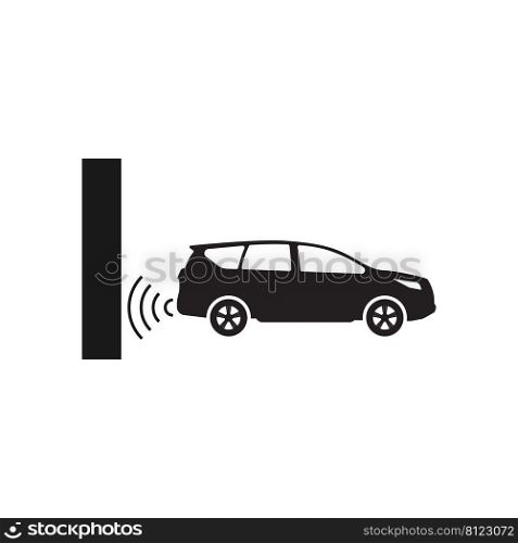 Car parking sensor signal icon vector illustration template design
