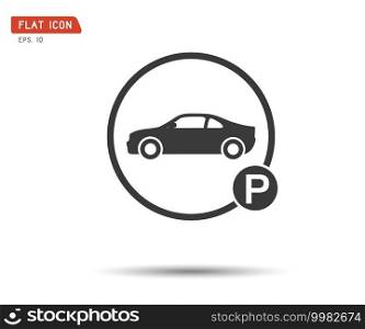 Car parking sign, vector illustration This logo modern transport template can be representative of travel, tourism, park shopping, website, etc