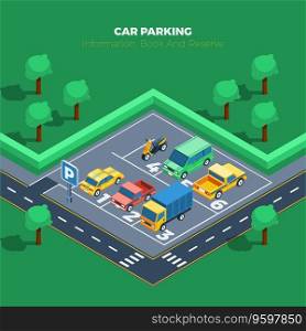 Car parking vector image