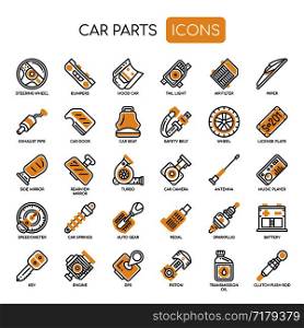 Car Parts , Thin Line and Pixel Perfect Icons