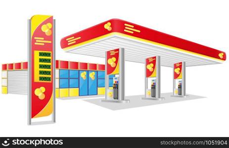 car petrol station vector illustration isolated on white background