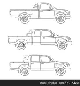 Car pickup truck vector image