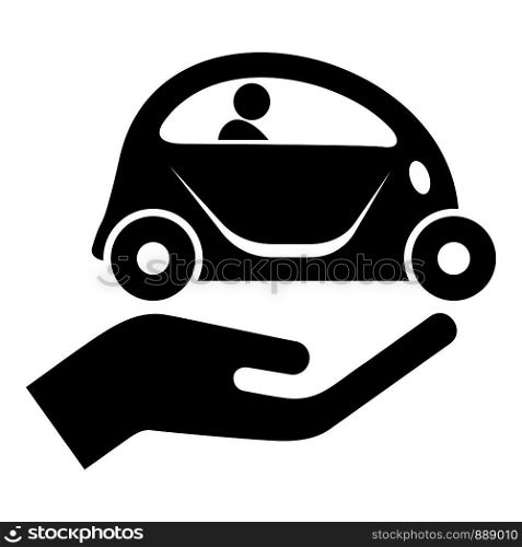 Car protection icon. Simple illustration of car protection vector icon for web. Car protection icon, simple black style