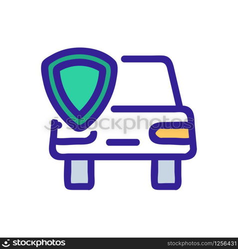 Car protection icon vector. Thin line sign. Isolated contour symbol illustration. Car protection icon vector. Isolated contour symbol illustration